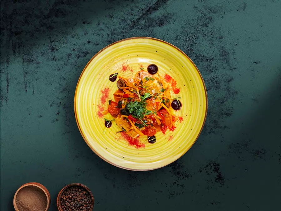 A food photo with vivid colors — after